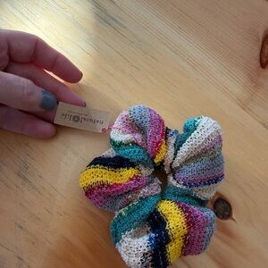 Natural Life Multicolor Knitted Scrunchie